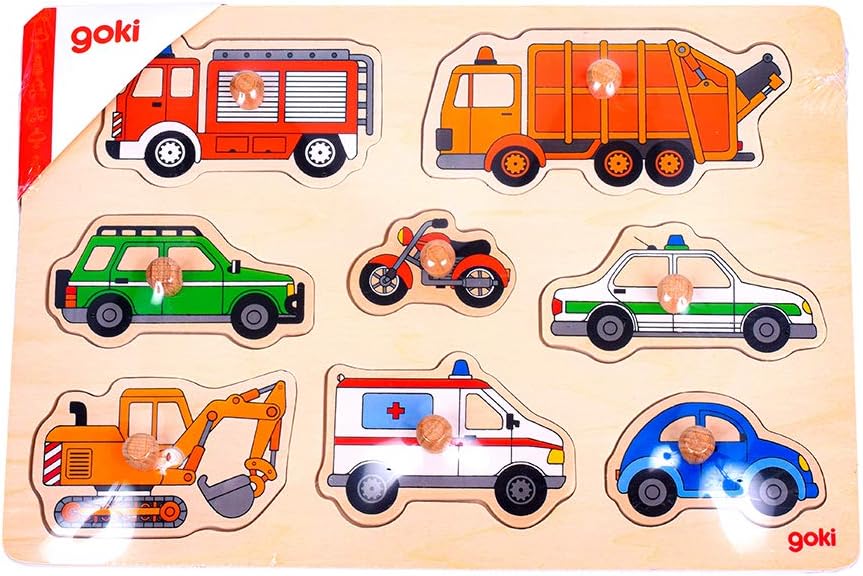 goki 木製 知育玩具 木製パズル ピックアップパズル 車の画像01