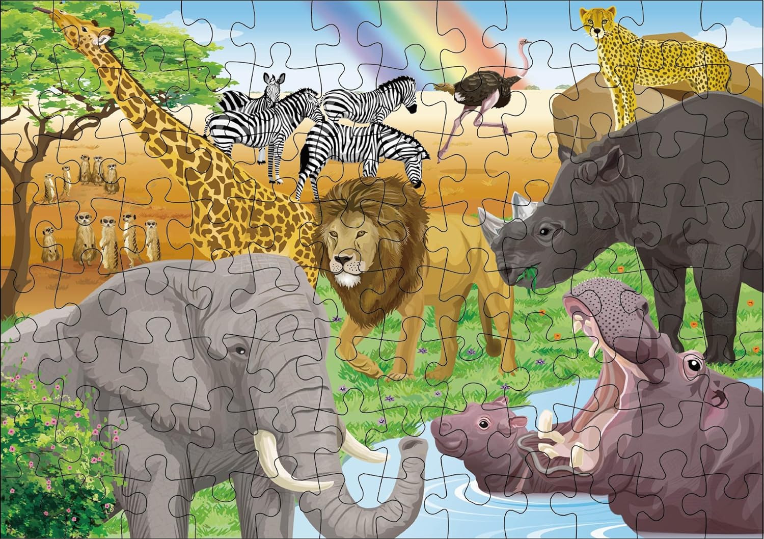 くもんのジグソーパズル STEP5 大自然の動物たちの画像04